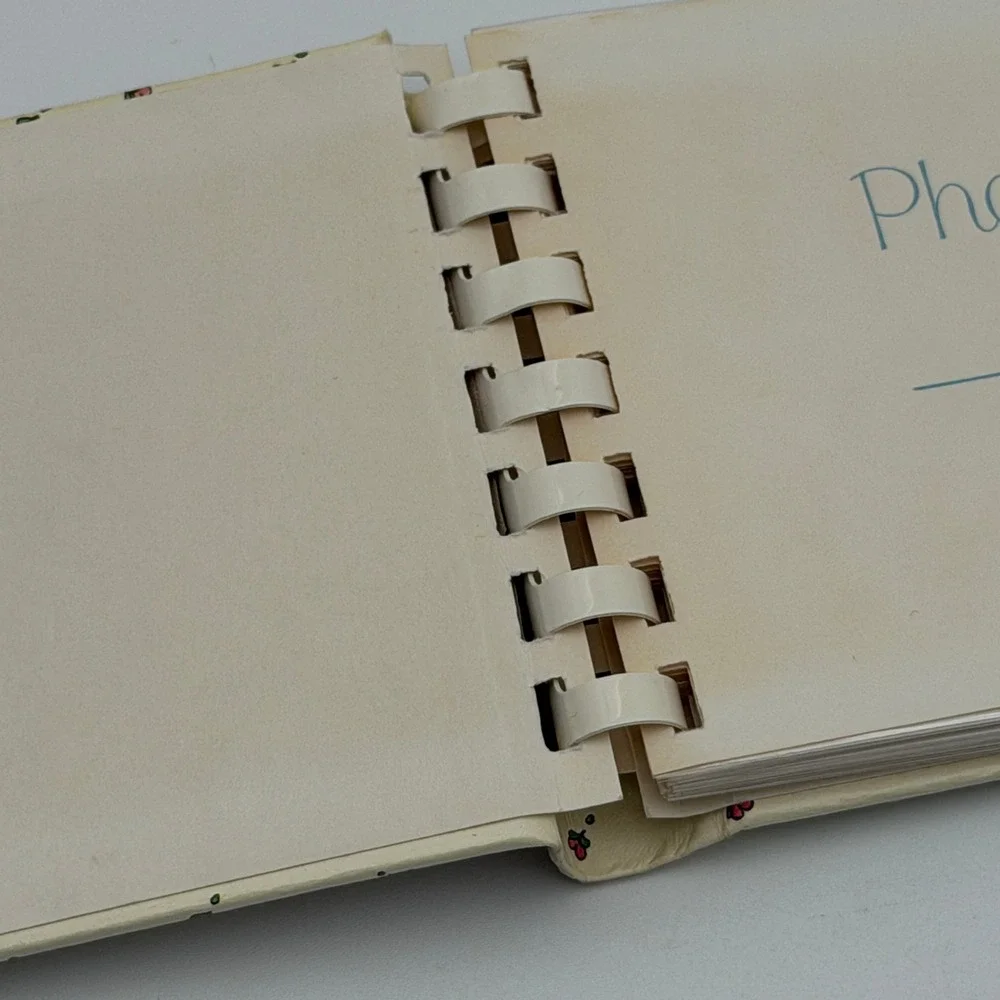 Vintage 1977 C.R. Gibson Lucy Rigg Grandma Teddy Bear Pocket Photo Album Cream